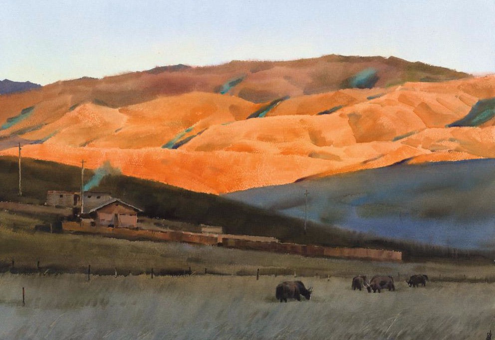 黄铁山水彩作品三