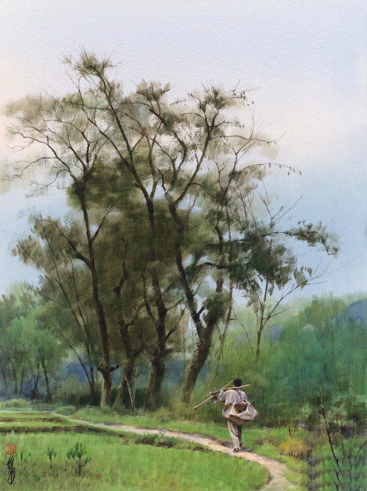 黄铁山水彩作品一